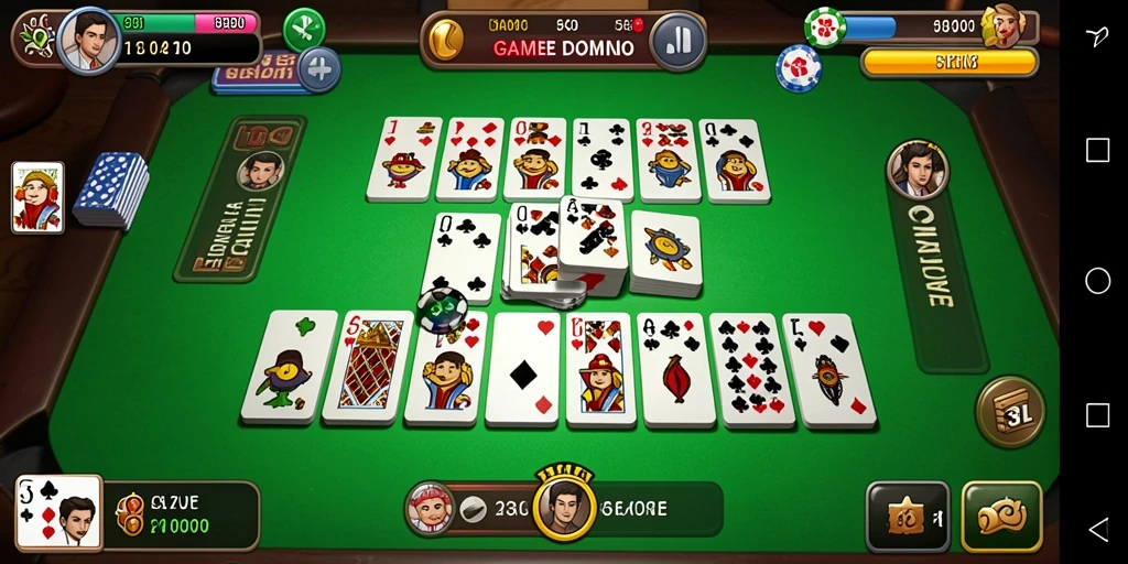 Tampilan gameplay seru dalam aplikasi Domino 33L.