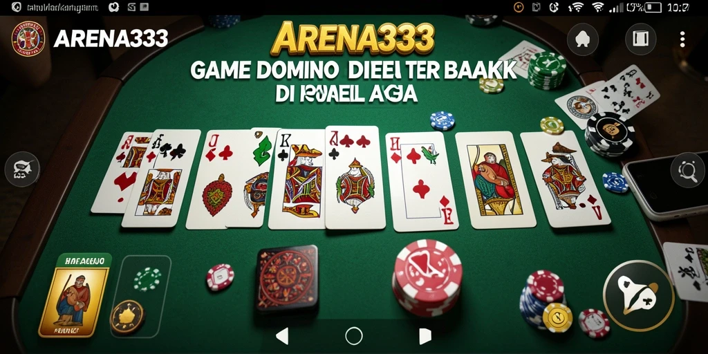 Tampilan gameplay seru dari ARENA333 yang menampilkan permainan Domino.