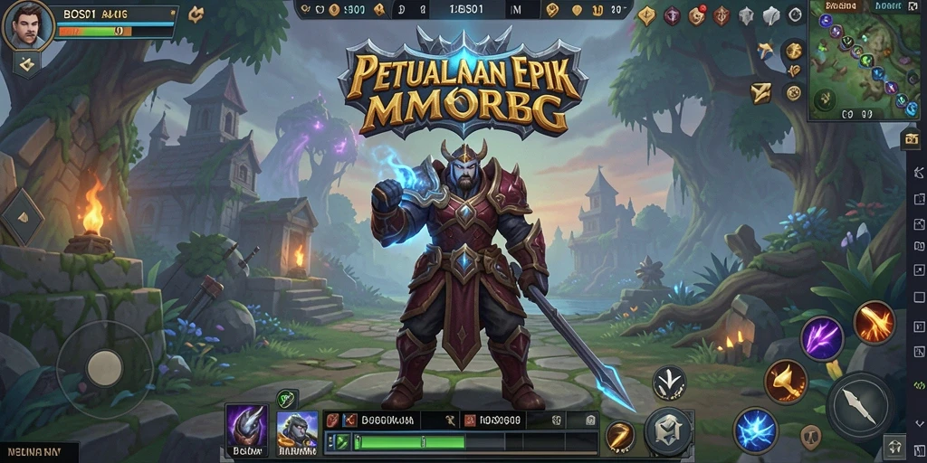 Screenshot utama BOS01 menampilkan aksi seru di dunia MMORPG.