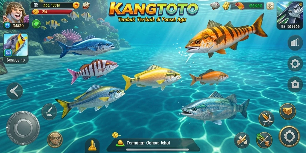 Tampilan menarik saat menangkap ikan besar dalam KANGTOTO.