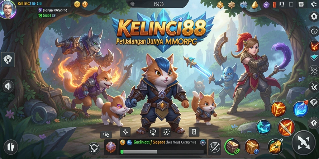 Tampilan gameplay menarik dari KELINCI88 dalam dunia MMORPG.
