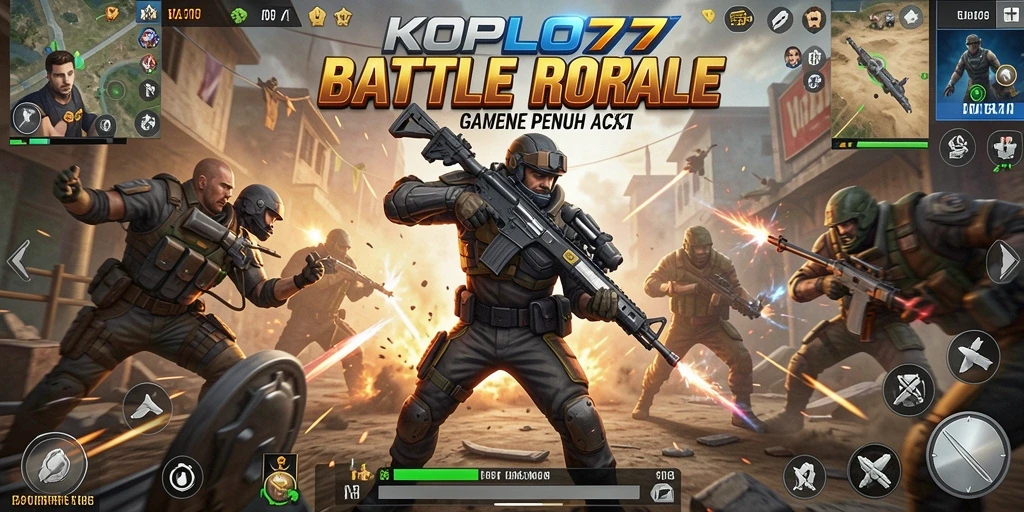Gameplay intens di battlefield KOPLO77 dengan berbagai strategi dan senjata.