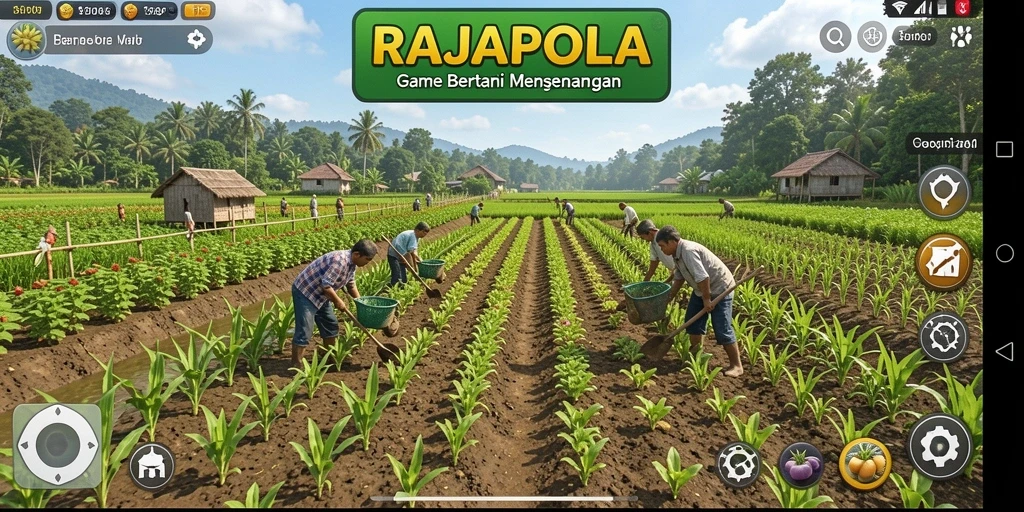 Gameplay menarik di RAJAPOLA dengan aktivitas bertani yang seru.