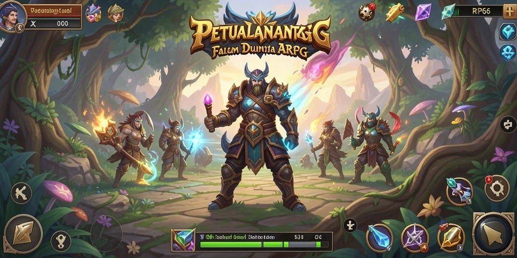Tangkapan layar gameplay <strong>RP66</strong> menunjukkan pertarungan seru dalam dunia fantasi.