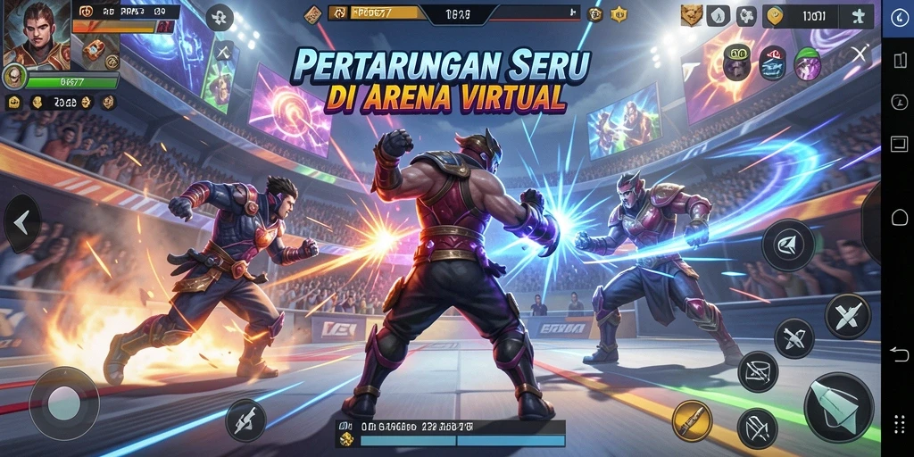Tangkapan layar RP6677 menunjukkan aksi pertarungan yang mendebarkan.