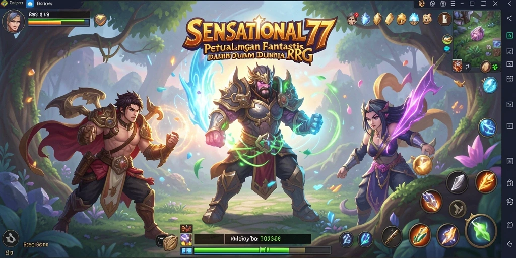 Tampilan gameplay RPG yang mendebarkan dan penuh aksi.
