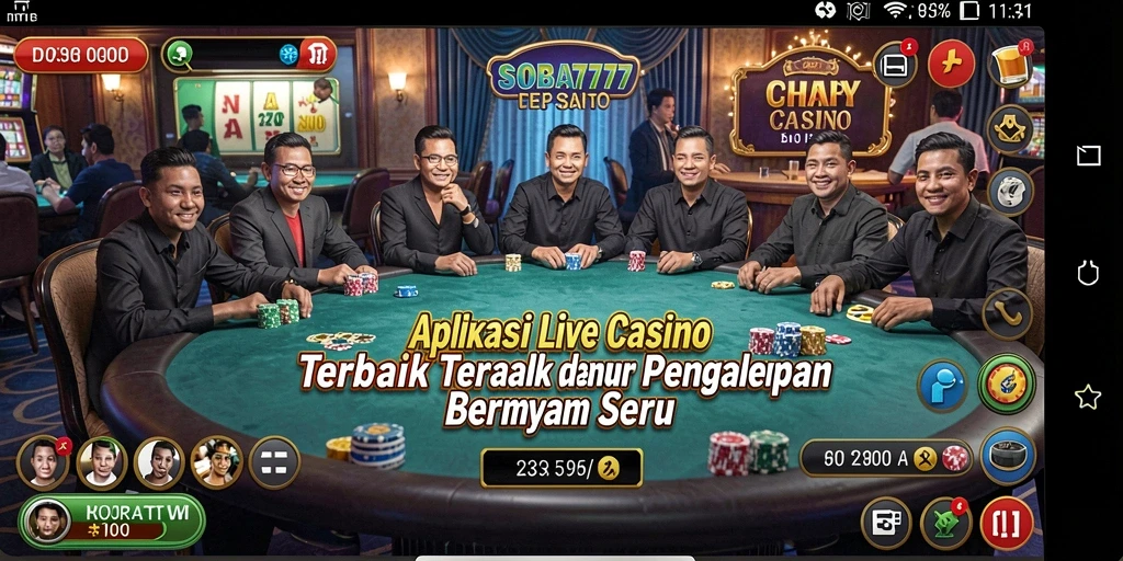 Tampilan gameplay Live Casino SOBAT777 yang menarik dan interaktif.