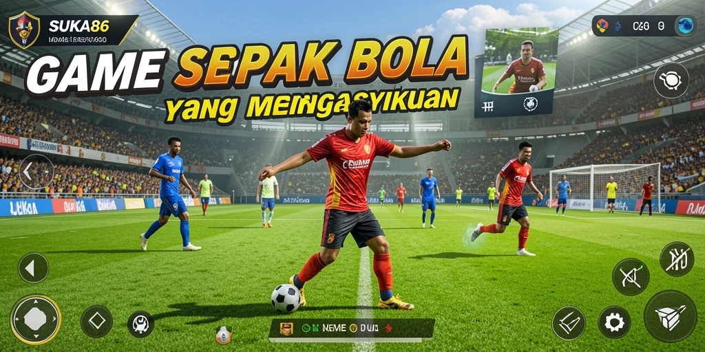 Gameplay mendebarkan di lapangan sepak bola