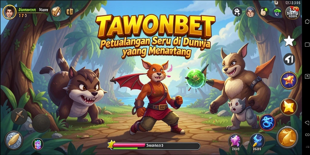 Tampilan gameplay petualangan TAWONBET yang seru dan menantang.