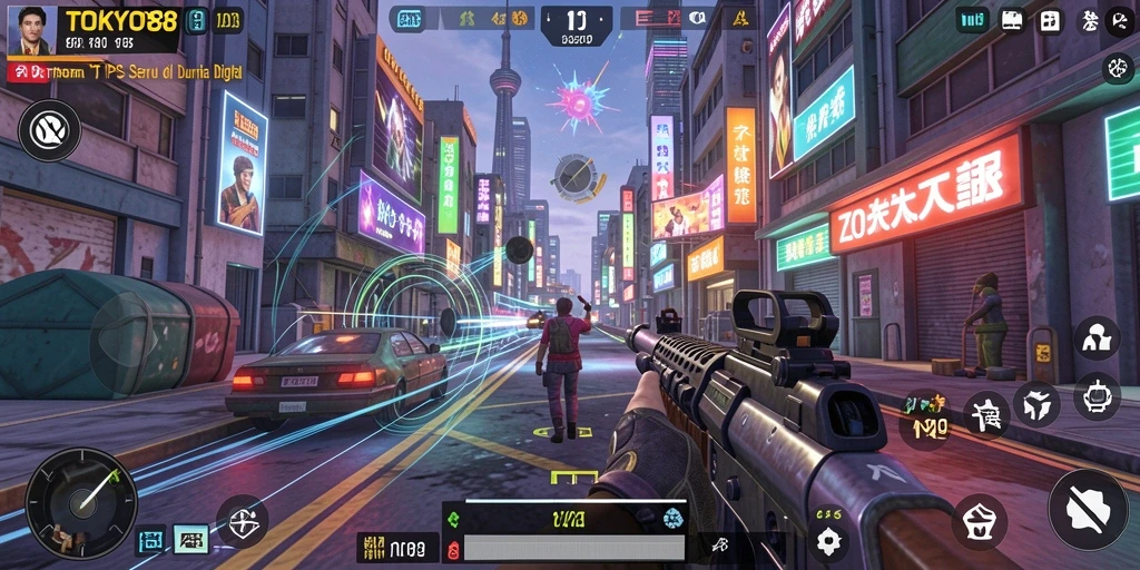 Screenshot gameplay TOKYO88 menampilkan aksi pertarungan menegangkan.