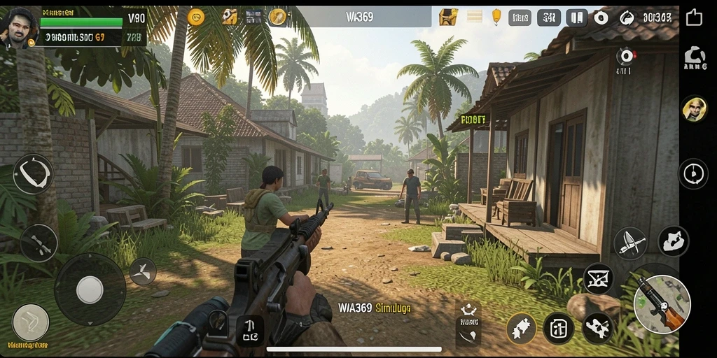 Tangkapan layar menunjukkan gameplay realistis WA369 yang menakjubkan.